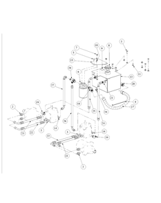 Hydro Tank And Hose Assembly Diagram and Parts List for M60-KW 53AB5D8X750-25-HP Cub Cadet Lawn Tractor